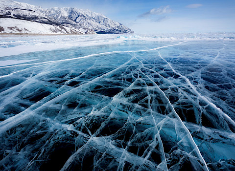 Frozen Baikal Lake