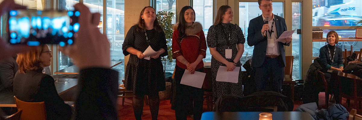 Emerging Leaders Reception (Alayna Ningeongan second from the left)