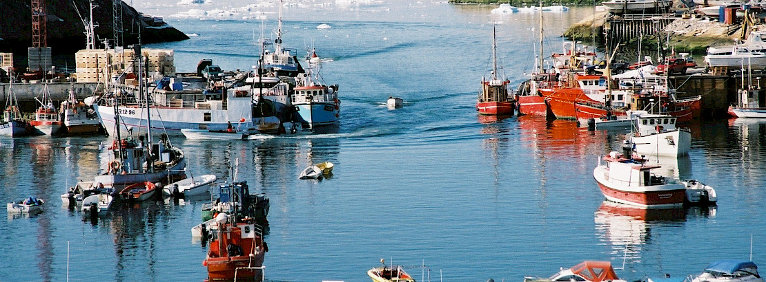 Fishing boats in Illulissat, Greenland