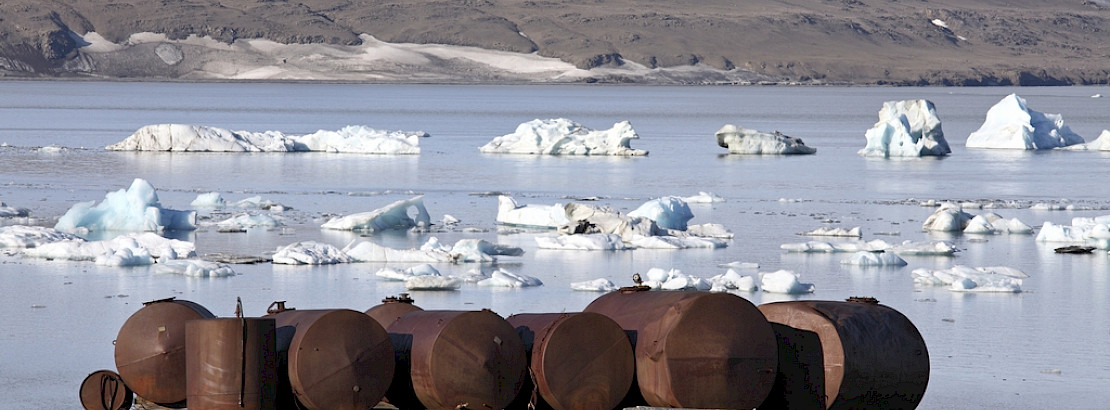 oil drums and icebergs