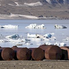 oil drums and icebergs